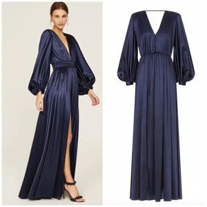 Bronx and Banco ZOE Navy Blue Long Sleeve Gown - Size SMALL